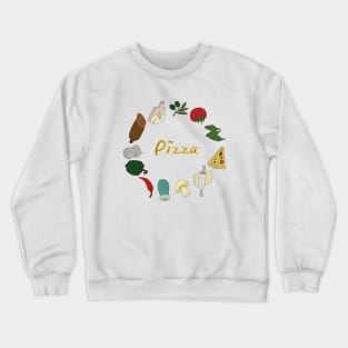 Pizza Ingredients Crewneck Sweatshirt